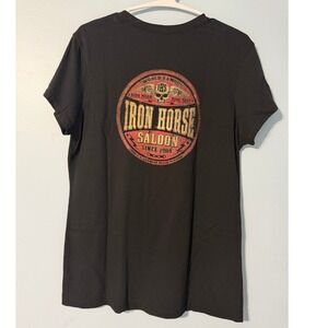 Iron Horse Saloon T-Shirt Women's XL Black Biker Ormond Beach Florida 0680